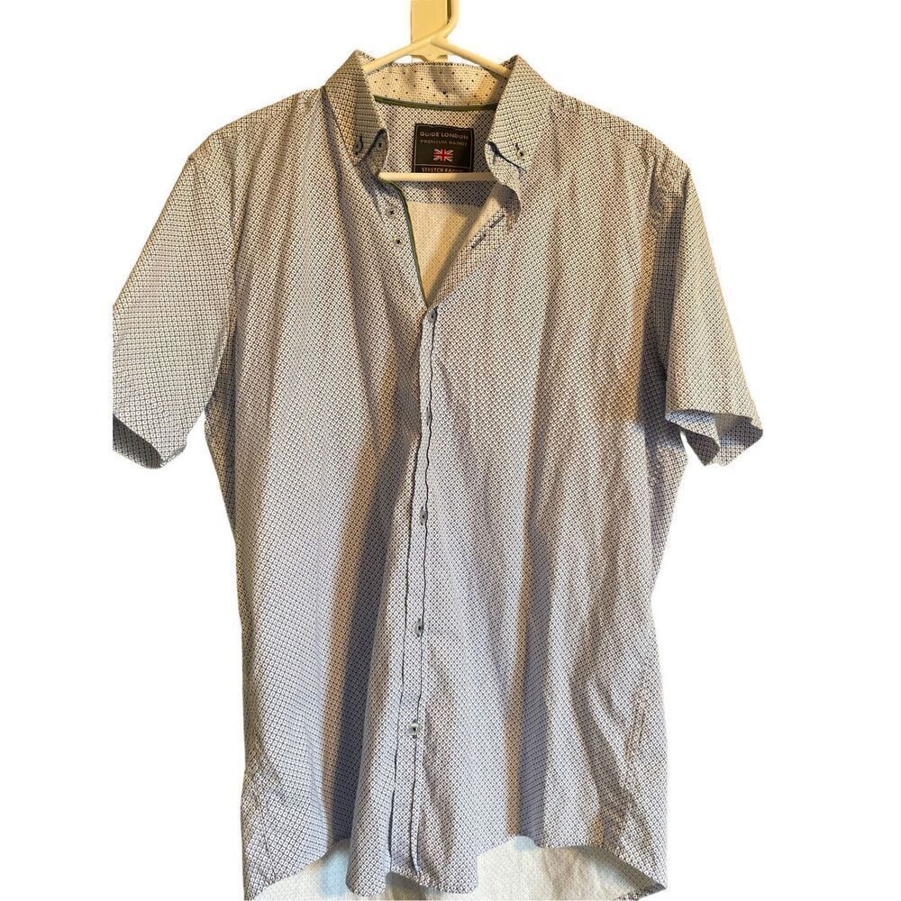 Guide London Premium Range Men's Casual Button-Down Collared Shirts Size L